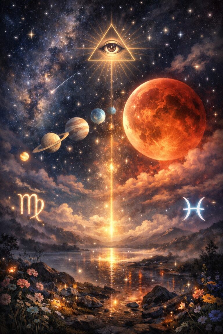 🌕 The Blood Moon, the Planetary Council & the Soft Reset Weekly Astrology for The Floral Goose